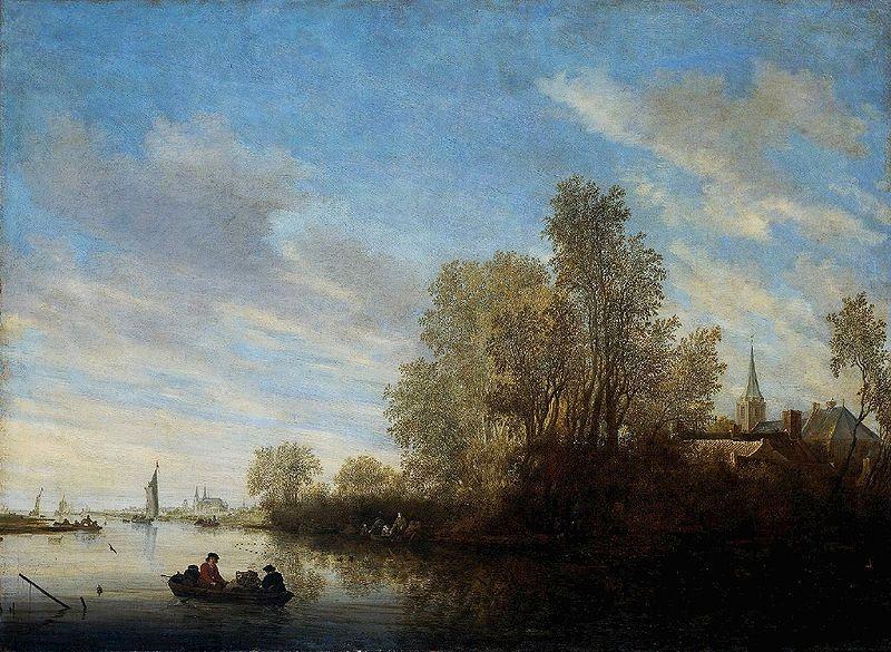 Salomon van Ruysdael River View near Deventer.